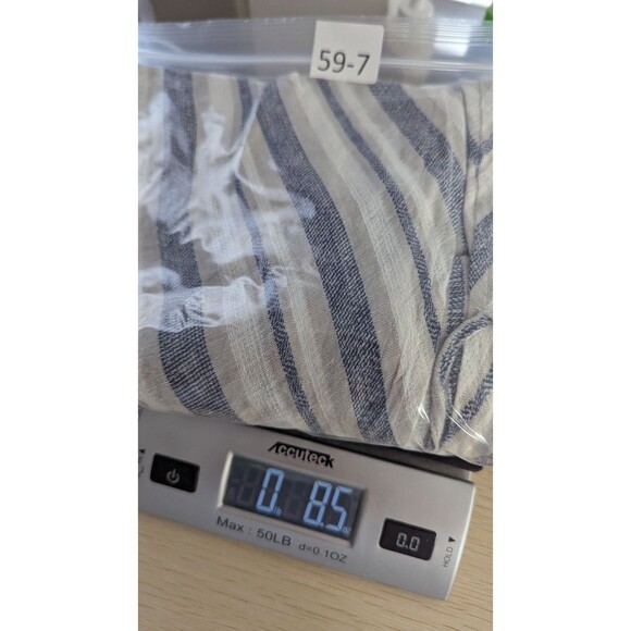 CP Shades Women Cardian Small Oversize Linen Striped Flowy Tie Front Lounge - Picture 9 of 9